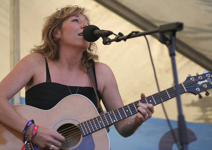 Martha Wainwright in the Hub tent