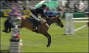 Picture: Horse and rider go over the jumps.
