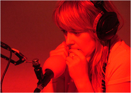 Edith Bowman backstage at Hyde Park