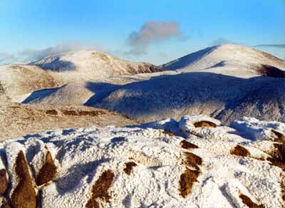 Snow covered Mountain range
