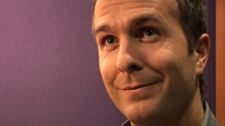 former england cricket captain michael vaughan being interviewed