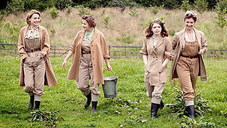 Christine Bottomley, Becci Gemmell, Jo Woodcock and Summer Strallen in Land Girls