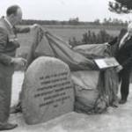 Tom revealing this memorial to the aircraft and its crew. It was erected by the denes  in 1995.
