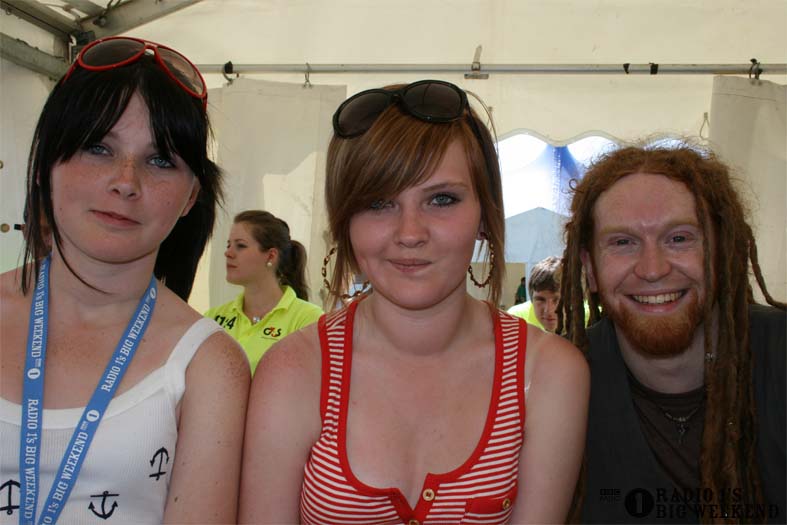 Newton Faulkner in the signing tent