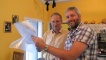The owner, Tom Grant, and producer, Ian Boffey, look over Sasines.