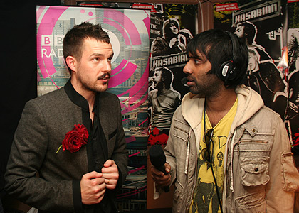Backstage at the NME Awards