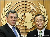 Gordon Brown e Ban Ki-Moon