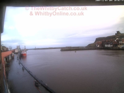 Whitby Harbour, looking out to sea