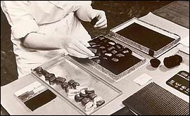 Packing Rowntrees Black Magic