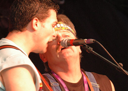 Performers on Friday at the Cambridge Folk Festival 2005