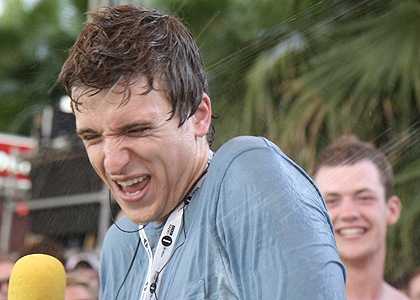 Greg James, Judge Jules and Dave Pearce spend the day at BCM in Magaluf