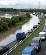 Flooding in Longlevens (taken by Mike Parry)