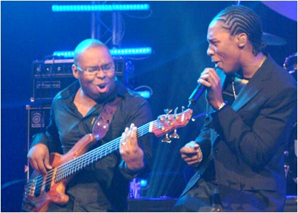 Lemar on stage at the R1 / TOTP Christmas Party