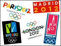 2012 Olimpiyat Oyunları'na aday şehirlerin logoları