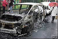 Ceir wedi'u llosgi