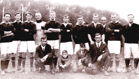 an old photograph of a Portadown football team