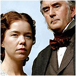 Anna Maxwell Martin as Esther and Denis Lawson as Jarndyce in 'Bleak House'