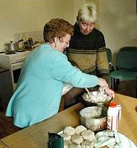 Kathleen and Margaret get 'stuck in'