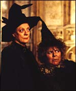 Picture: Maggie Smith as Professor McGonagall and Miriam Margolyes as Professor Sprout.