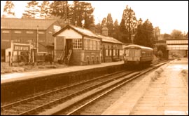 A diesel railcar stops at Bromyard station in the early 1960s   Bromyard, on the Worcester to Leominster branch, closed to all traffic in 1964.