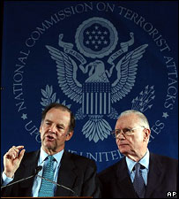 Chủ tịch Ủy ban Điều tra Thomas Kean và Phó Chủ tịch Lee Hamilton