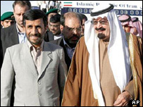 ملک عبدالله و احمدی نژاد