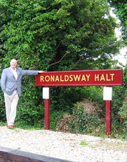 John waits for his first Manx train – on the Isle of Man Steam Railway – at Ronaldsway Halt, just a few minutes walk from the airport terminal.