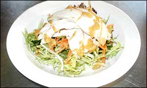 smoked chicken bang bang salad.