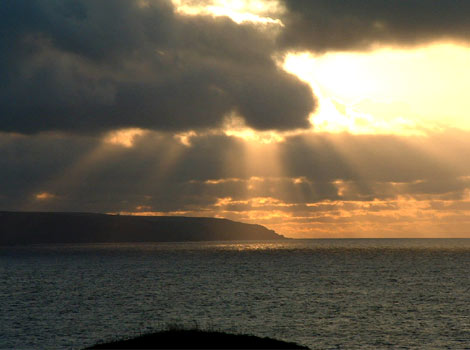 Sunset over St Ives Bay
