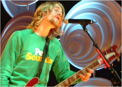 Razorlight on stage at the R1 / TOTP Christmas Party