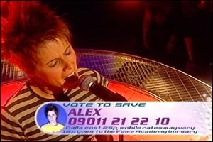 Alex sings for survival.