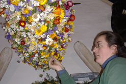 Garland at National Trust Cotehele House in Cornwall