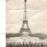 Victory Day May 1945 Eiffel Tower Frank Martin(1835820) centre back directly under tower in precise spot Hitler had stood, together with his RAF unit Victory Day May 1945 Eiffel Tower Frank Martin(1835820) centre back directly under tower in precise spot Hitler had stood, together with his RAF unit