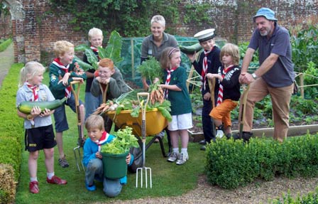1st Cromer Sea Scouts show off their Dig In veg