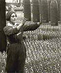 Image of woman working in a shell factory