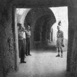 Sgt Len Scott, 'George', Cpl Hornsey Metcalfe and Sgt Charlie Hildretch in the tunnels of Touggourt, 1944 Sgt Len Scott, 'George', Cpl Hornsey Metcalfe and Sgt Charlie Hildretch in the tunnels of Touggourt, 1944