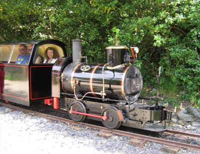 “Ant” with her passenger carriage on the Great Laxey Mines Railway