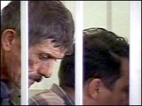 Oficiais russos em tribunal da Geórgia
