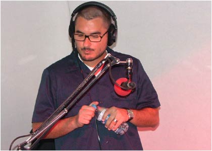 Zane Lowe backstage at Hyde Park