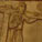 The cross is laid on Jesus