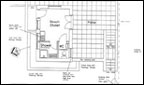 The plan of the toilet block