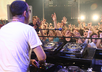 Greg James, Judge Jules and Dave Pearce spend the day at BCM in Magaluf