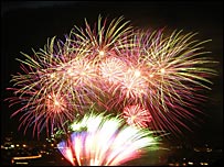 Fireworks over Plymouth