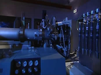 Archaelogical lab with carbon dating machine
