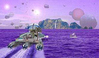Zaphod's Speedboat on Damogran