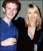 Picture: Chris Rankin and JK Rowling.