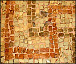 Roman Mosaics made use of local stone including Chalk, Kimmeridge Clay, Limestone, Green Sand and Purbeck Marble.