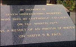 Memorial to the lofthouse Colliery disaster