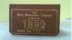 Tram pass for Inspector John Spratling