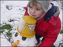 Finn and snowboy